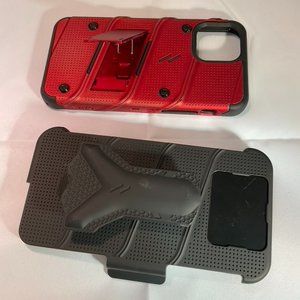 IPhone 12 case w/belt holder and kick stand